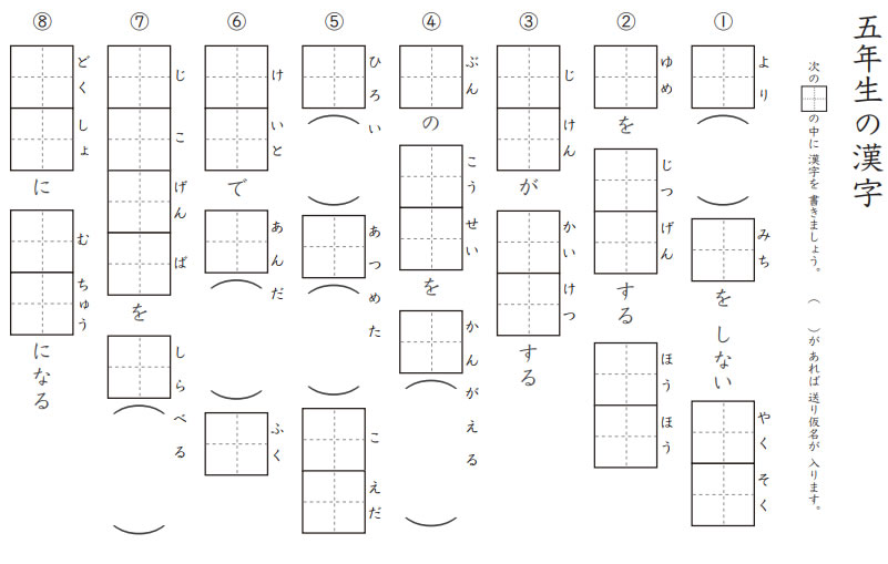 小学4年生の漢字プリントとドリル一覧